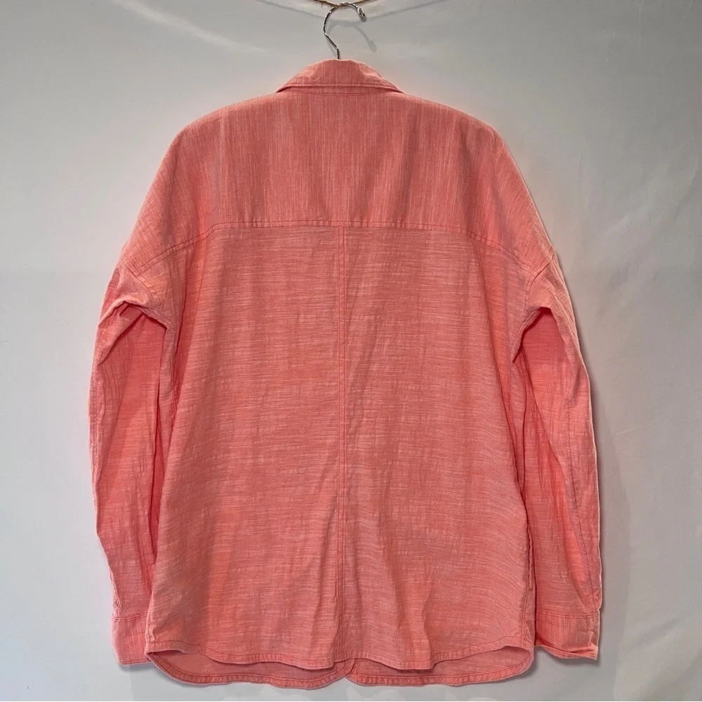 Mountain Hardwear Long Sleeve Button Down Shirt- Size XL - Orange colored